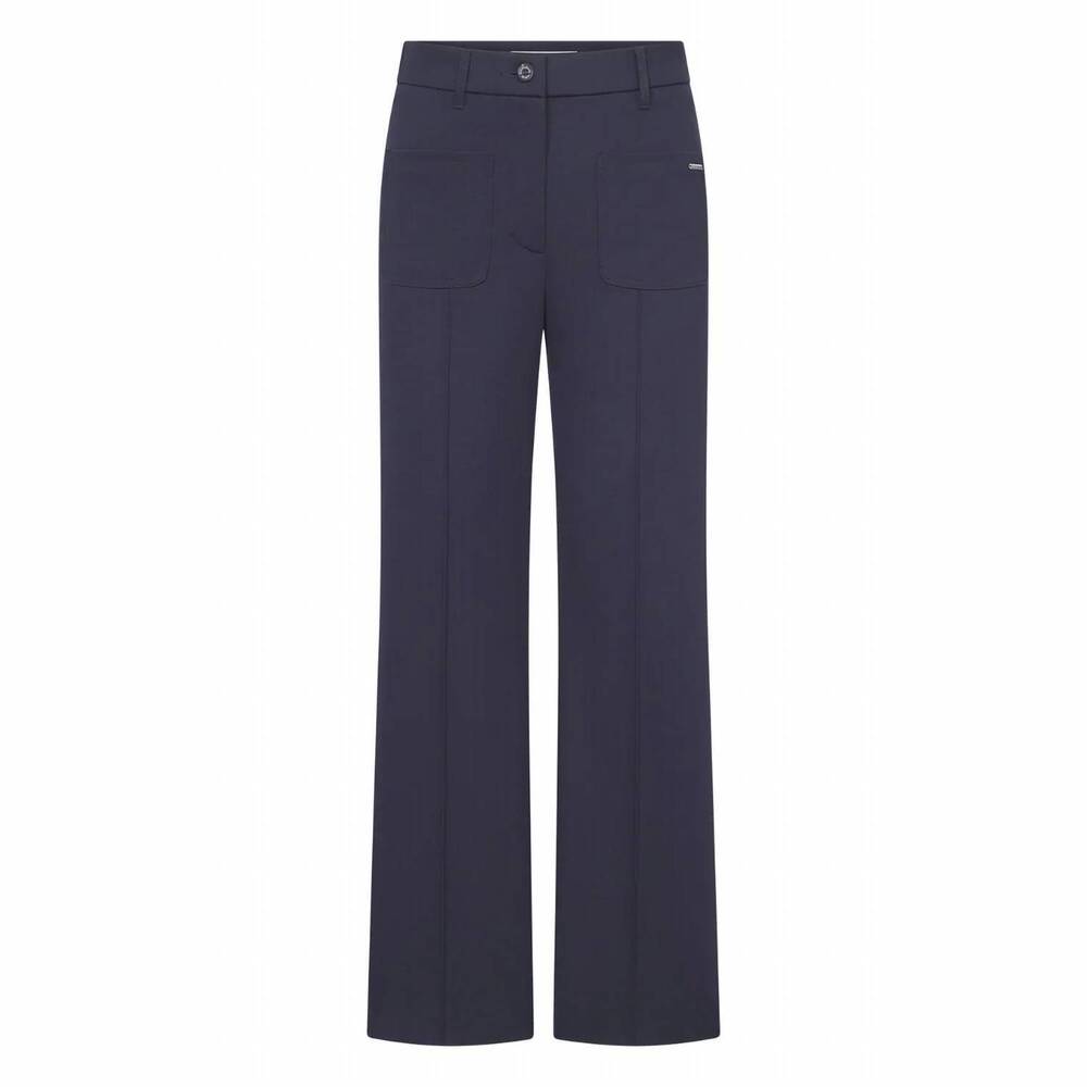 NEW RAFFAELLO ROSSI women's miley high rise straight leg pant in navy blue